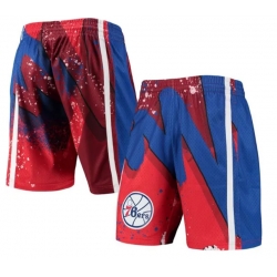 76ers shorts blue red