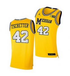 Michigan Wolverines Will Tschetter Maize Replica Jersey