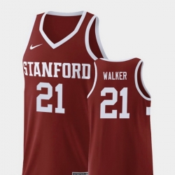 Men Stanford Cardinal Cameron Walker Wine Replica College Basketball Jersey