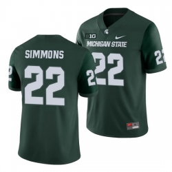 Michigan State Spartans Jordon Simmons Green College Football Michigan State Spartans Jersey