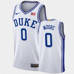 Duke Blue Devils Wendell Moore White Authentic Men'S Jersey