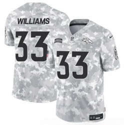 Men Denver Broncos 33 Javonte Williams 2024 F U S E Arctic Camo Salute To Service Limited Stitched Football Jersey