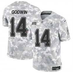 Men Tampa Bay Buccaneers 14 Chris Godwin 2024 F U S E Arctic Camo Salute To Service Limited Stitched Football Jersey