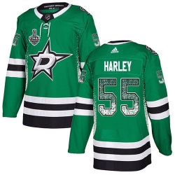 Men Adidas Dallas Stars 55 Thomas Harley Green Home Authentic Drift Fashion 2020 Stanley Cup Final Stitched NHL Jersey