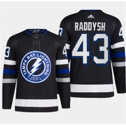 Men's Tampa Bay Lightning #43 Darren Raddysh Black 2024 Stadium Series Stitched Jersey