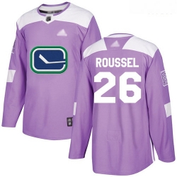 Canucks #26 Antoine Roussel Purple Authentic Fights Cancer Stitched Hockey Jersey