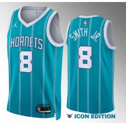 Dennis Smith Jr. Charlotte Hornets #8 Teal Jersey 2022-23 Icon Edition Swingman