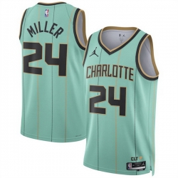 Men Charlotte Hornets 24 Brandon Miller Mint 2024 25 City Edition Stitched Basketball Jersey