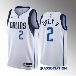 Men Dallas Mavericks 2 Dereck Lively II White 2023 Draft Association Edition Stitched Basketball Jersey