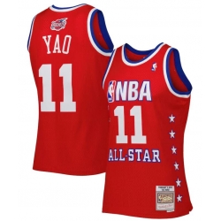 Men's Mitchell & Ness Yao Ming Red Western Conference 2003 All Star Game Swingman Jersey