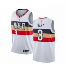 Womens New Orleans Pelicans 3 Josh Hart White Swingman Jersey Earned Edition 