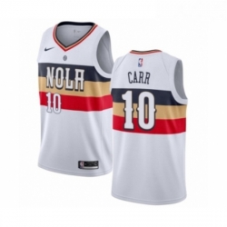 Womens Nike New Orleans Pelicans 10 Tony Carr White Swingman Jersey Earned Edition 