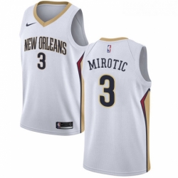 Womens Nike New Orleans Pelicans 3 Nikola Mirotic Swingman White NBA Jersey Association Edition 