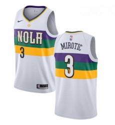 Womens Nike New Orleans Pelicans 3 Nikola Mirotic Swingman White NBA Jersey City Edition 