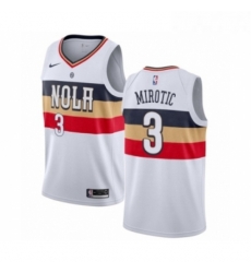 Womens Nike New Orleans Pelicans 3 Nikola Mirotic White Swingman Jersey Earned Edition 