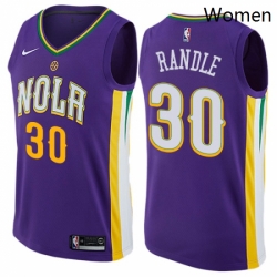 Womens Nike New Orleans Pelicans 30 Julius Randle Swingman Purple NBA Jersey City Edition 