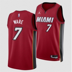 Men Miami Heat 7 Kel 27el Were Red 2024 Draft Statement Edition Stitched Basketball Jersey