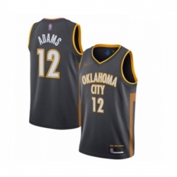 Thunder 12 Steven Adams Charcoal Basketball Swingman City Edition 2019 20 Jersey