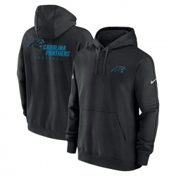 Men Carolina Panthers Black Sideline Club Fleece Pullover Hoodie