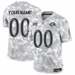 Men Los Angeles Rams Active Player Custom 2024 F U S E Arctic Camo Salute To Service Limited Stitched Football Jersey