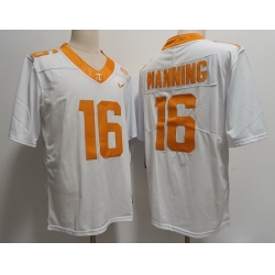 Men Tennessee Volunteers Peyton Manning #16 F U S E White College Football Jersey