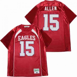 Men JOSH ALLEN 15 HIGH SCHOOL FOOTBALL JERSEY red