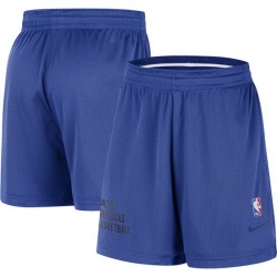 Men Dallas Mavericks Blue Warm Up Performance Practice Shorts 