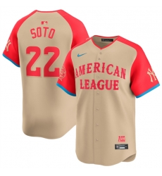 Youth American League 22 Juan Soto Cream 2024 All Star Limited Stitched Jersey