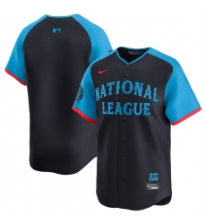 Youth National League Blank Navy 2024 All Star Limited Stitched Baseball Jersey